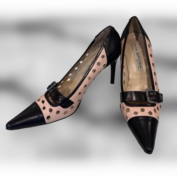 Via Spiga Pointed Toe Leather Heels. Size 8.5 - Picture 3 of 15